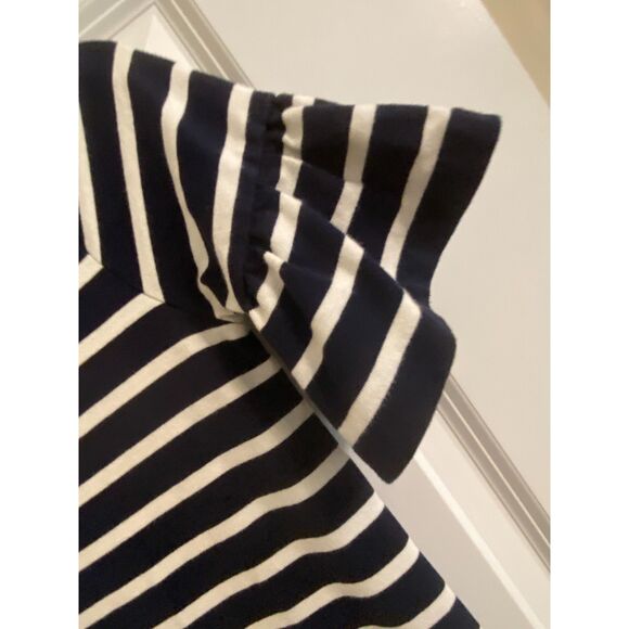 Crew Cuts Navy/White Ruffle Sleeve Dress - Picture 2 of 5